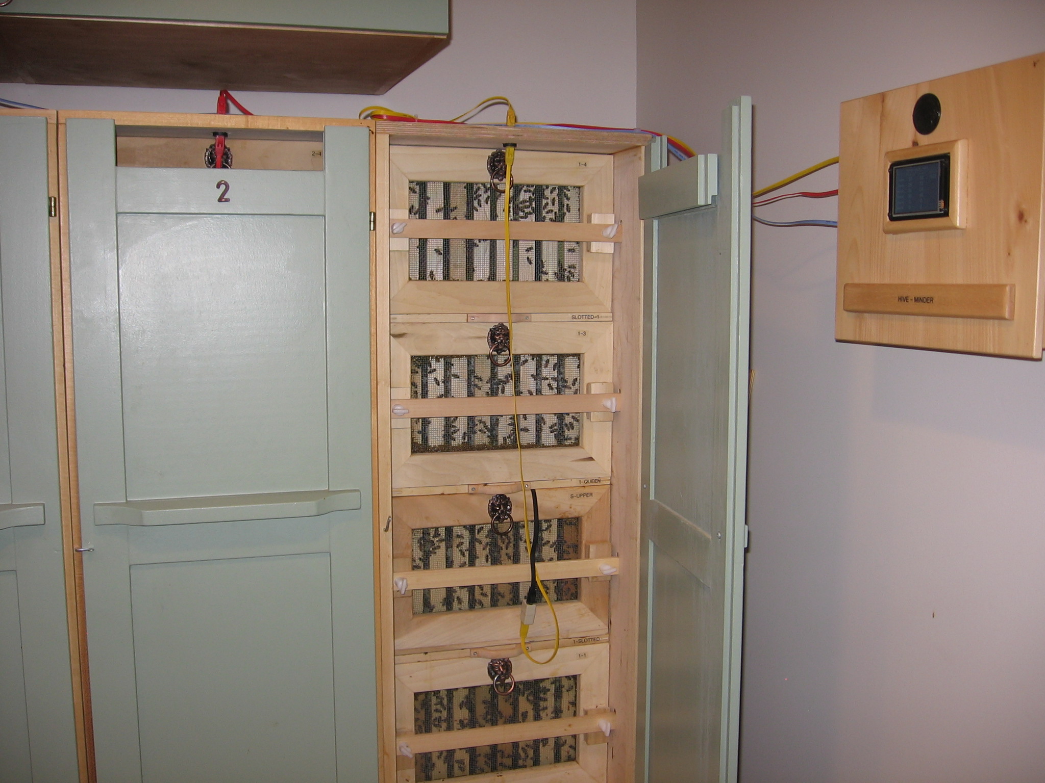 Inside beehouse